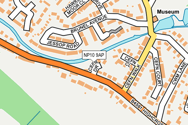 NP10 9AP map - OS OpenMap – Local (Ordnance Survey)