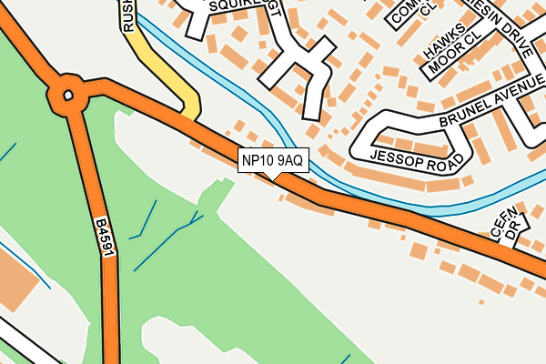 NP10 9AQ map - OS OpenMap – Local (Ordnance Survey)