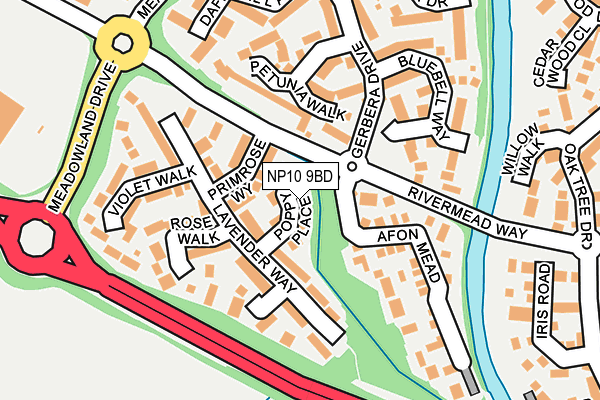 NP10 9BD map - OS OpenMap – Local (Ordnance Survey)