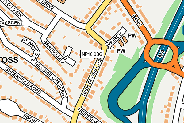 NP10 9BG map - OS OpenMap – Local (Ordnance Survey)
