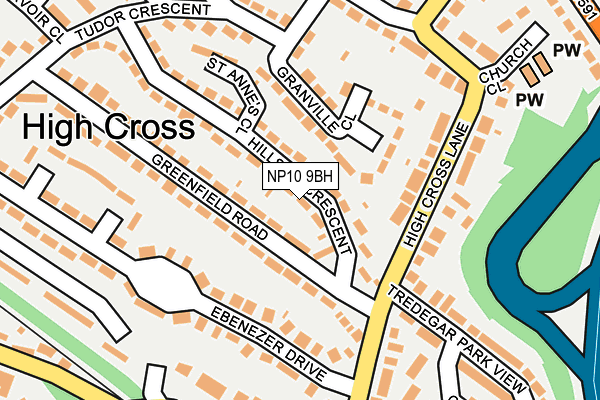 NP10 9BH map - OS OpenMap – Local (Ordnance Survey)