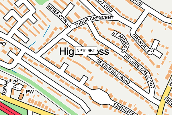 NP10 9BT map - OS OpenMap – Local (Ordnance Survey)