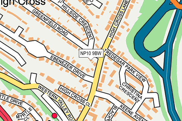 NP10 9BW map - OS OpenMap – Local (Ordnance Survey)