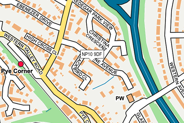 NP10 9DF map - OS OpenMap – Local (Ordnance Survey)