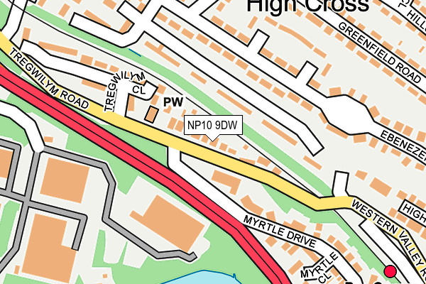 NP10 9DW map - OS OpenMap – Local (Ordnance Survey)