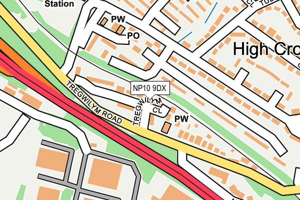 NP10 9DX map - OS OpenMap – Local (Ordnance Survey)