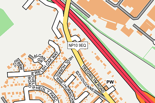 NP10 9EQ map - OS OpenMap – Local (Ordnance Survey)