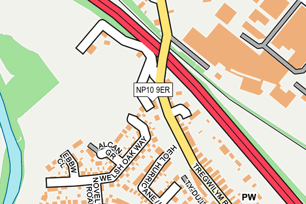 NP10 9ER map - OS OpenMap – Local (Ordnance Survey)