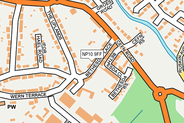 NP10 9FF map - OS OpenMap – Local (Ordnance Survey)