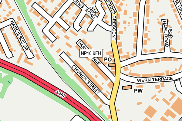 NP10 9FH map - OS OpenMap – Local (Ordnance Survey)