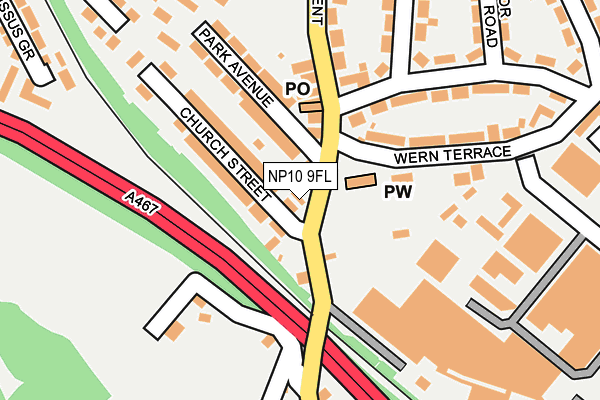 NP10 9FL map - OS OpenMap – Local (Ordnance Survey)