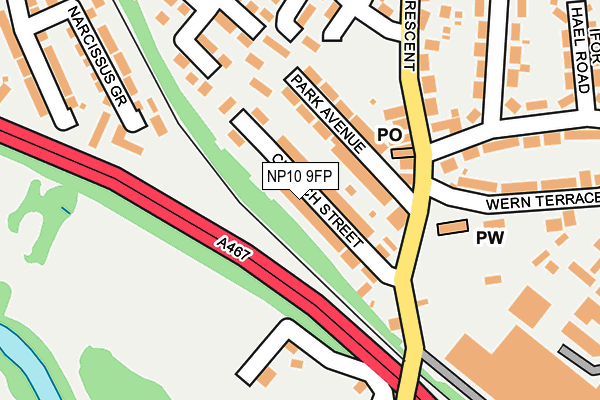 NP10 9FP map - OS OpenMap – Local (Ordnance Survey)