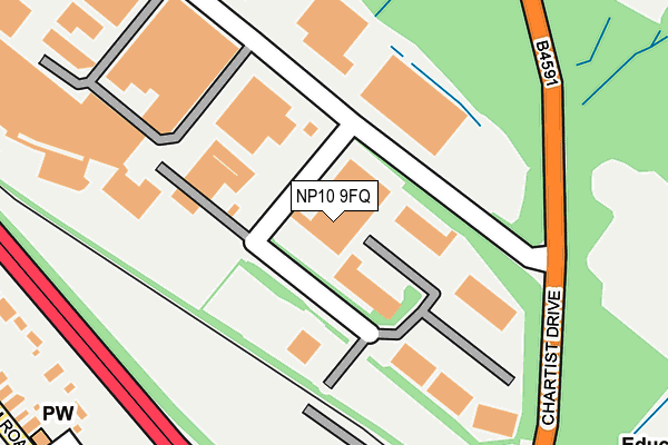 NP10 9FQ map - OS OpenMap – Local (Ordnance Survey)