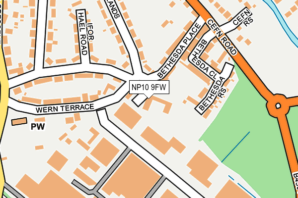 NP10 9FW map - OS OpenMap – Local (Ordnance Survey)