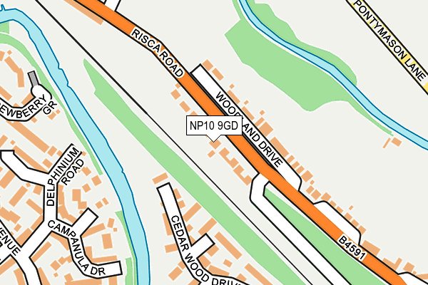 NP10 9GD map - OS OpenMap – Local (Ordnance Survey)