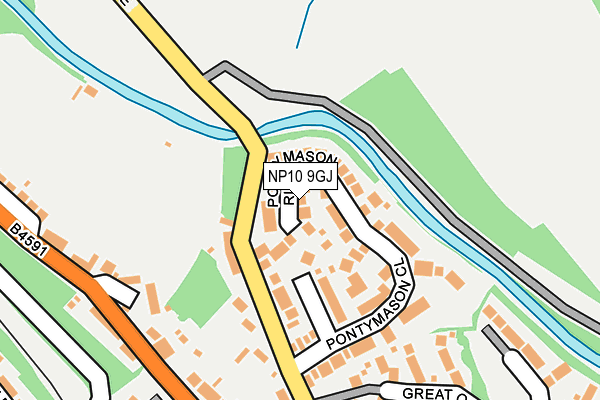 NP10 9GJ map - OS OpenMap – Local (Ordnance Survey)