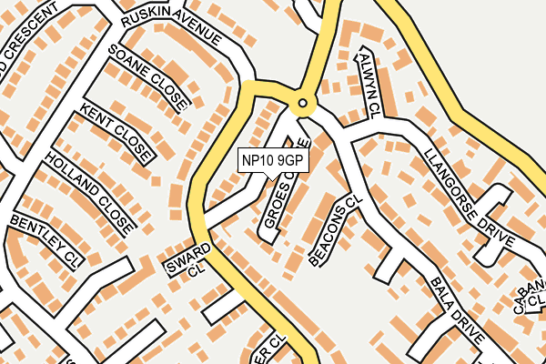 NP10 9GP map - OS OpenMap – Local (Ordnance Survey)