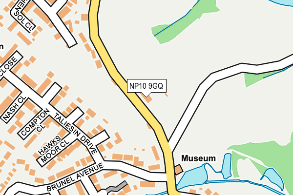 NP10 9GQ map - OS OpenMap – Local (Ordnance Survey)