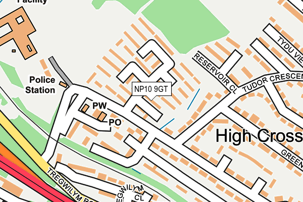 NP10 9GT map - OS OpenMap – Local (Ordnance Survey)