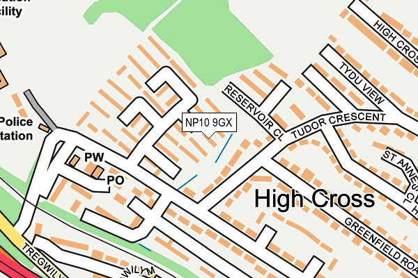 NP10 9GX map - OS OpenMap – Local (Ordnance Survey)