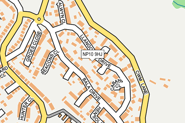 NP10 9HJ map - OS OpenMap – Local (Ordnance Survey)