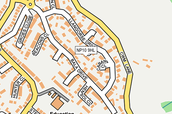 NP10 9HL map - OS OpenMap – Local (Ordnance Survey)