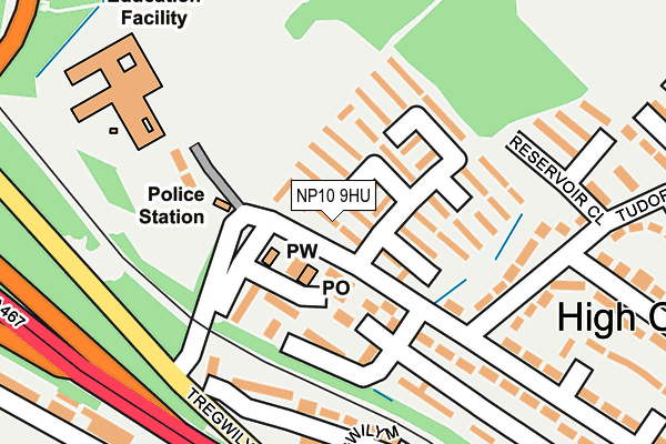 NP10 9HU map - OS OpenMap – Local (Ordnance Survey)