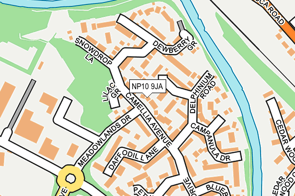 NP10 9JA map - OS OpenMap – Local (Ordnance Survey)