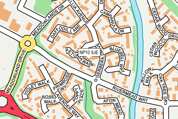 NP10 9JE map - OS OpenMap – Local (Ordnance Survey)