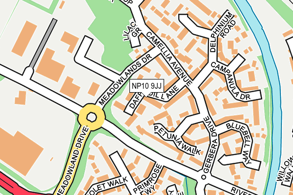 NP10 9JJ map - OS OpenMap – Local (Ordnance Survey)