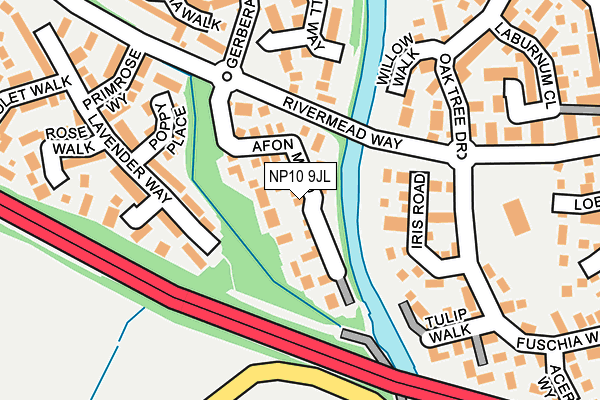 NP10 9JL map - OS OpenMap – Local (Ordnance Survey)