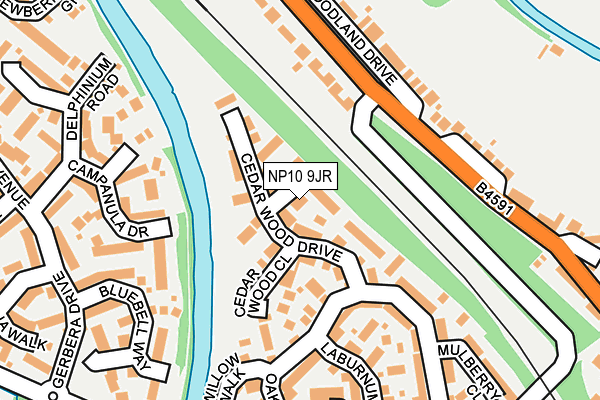 NP10 9JR map - OS OpenMap – Local (Ordnance Survey)