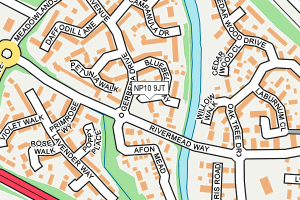 NP10 9JT map - OS OpenMap – Local (Ordnance Survey)