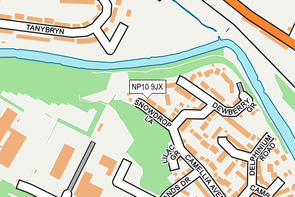 NP10 9JX map - OS OpenMap – Local (Ordnance Survey)