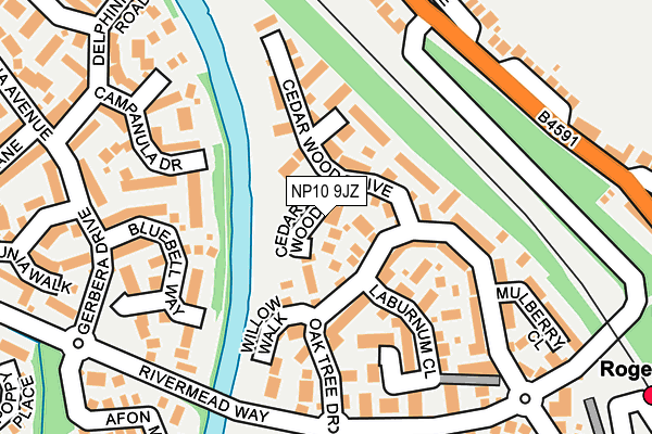 NP10 9JZ map - OS OpenMap – Local (Ordnance Survey)
