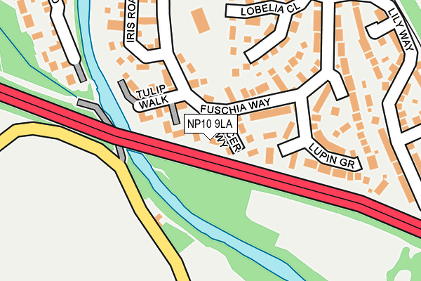 NP10 9LA map - OS OpenMap – Local (Ordnance Survey)