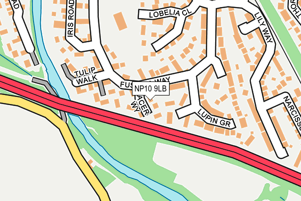 NP10 9LB map - OS OpenMap – Local (Ordnance Survey)