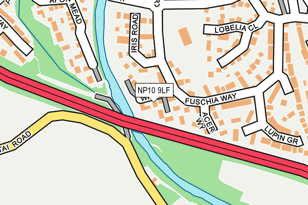 NP10 9LF map - OS OpenMap – Local (Ordnance Survey)