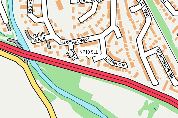 NP10 9LL map - OS OpenMap – Local (Ordnance Survey)