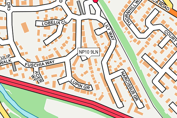 NP10 9LN map - OS OpenMap – Local (Ordnance Survey)