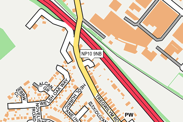 NP10 9NB map - OS OpenMap – Local (Ordnance Survey)