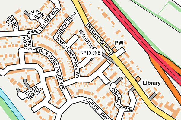 NP10 9NE map - OS OpenMap – Local (Ordnance Survey)