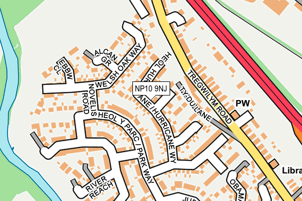 NP10 9NJ map - OS OpenMap – Local (Ordnance Survey)