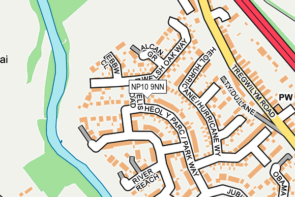 NP10 9NN map - OS OpenMap – Local (Ordnance Survey)