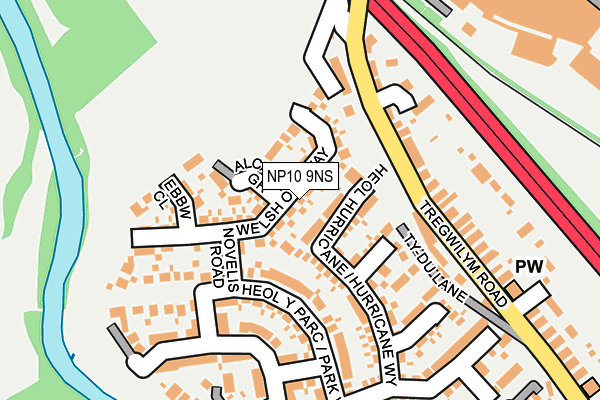 NP10 9NS map - OS OpenMap – Local (Ordnance Survey)