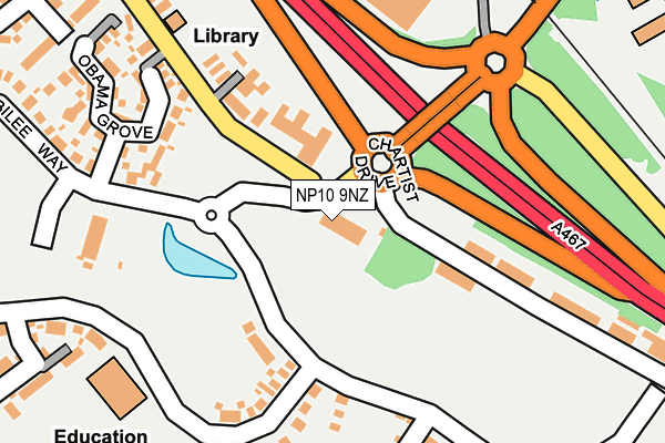 NP10 9NZ map - OS OpenMap – Local (Ordnance Survey)