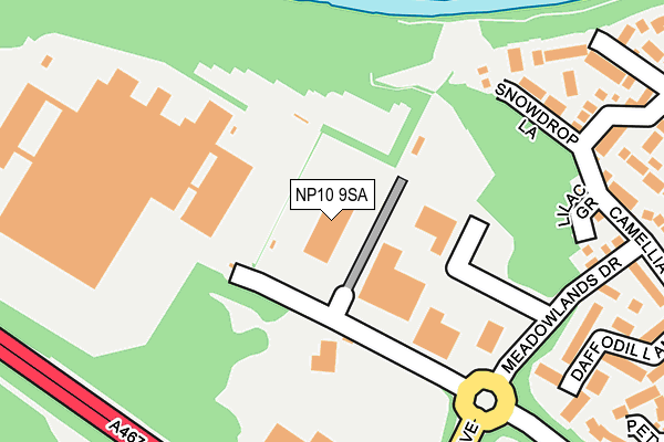 NP10 9SA map - OS OpenMap – Local (Ordnance Survey)