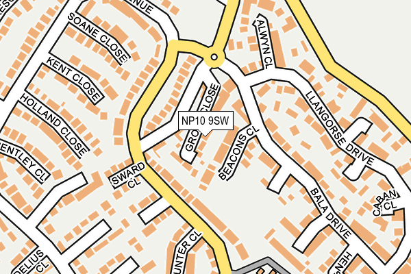 NP10 9SW map - OS OpenMap – Local (Ordnance Survey)