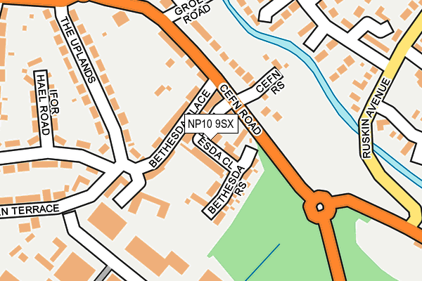 NP10 9SX map - OS OpenMap – Local (Ordnance Survey)