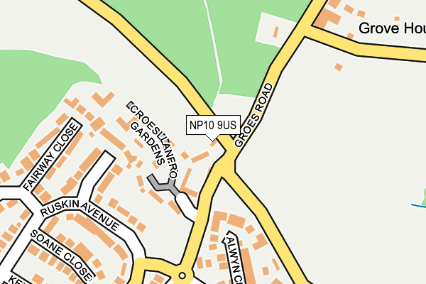 NP10 9US map - OS OpenMap – Local (Ordnance Survey)